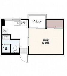 ブルックス駅前 4階1Kの間取り
