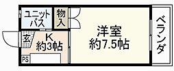 第88東白島ビル 5階1Kの間取り