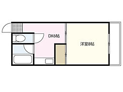 メゾンヤマキ 3階1DKの間取り