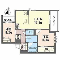 間取図画像 2LDK