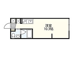 エストレビータ草津2 ワンルームの間取図画像