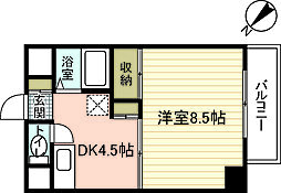 モーニングパーク 1DKの間取図画像