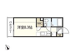 COLLINA五日市中央 ワンルームの間取図画像