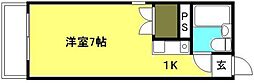 キングスフォーラム ワンルームの間取図画像