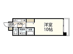フジタワーマンション 1Kの間取図画像