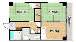 アイビル 2DKの間取図画像