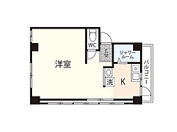 浜本ビル ワンルームの間取図画像