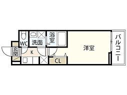 リオ・ビエント 1Kの間取図画像
