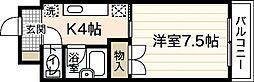 エル・プエンテ 1Kの間取図画像