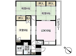 ミリオンシャトー 3LDKの間取図画像
