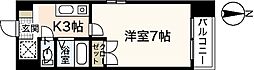 バオバブ白島 1Kの間取図画像