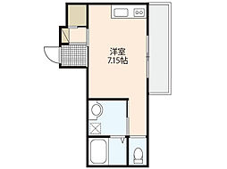 かんたろうビル ワンルームの間取図画像