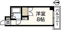 レジデンス十日市 ワンルームの間取図画像