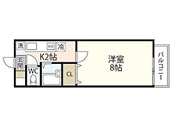 田中興産11ビル 1Kの間取図画像
