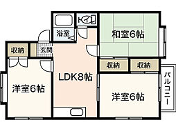 ファミーユ高取 3LDKの間取図画像