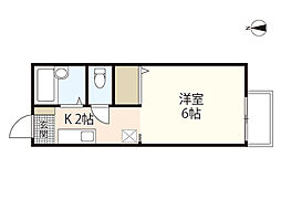 アプローズコートA 1Kの間取図画像