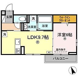 Nocturne1 1LDKの間取図画像