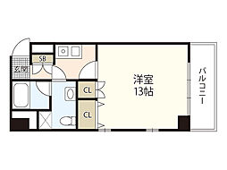 イーストウッド牛田 1Kの間取図画像