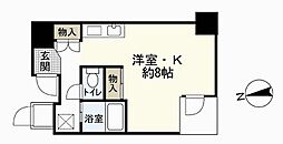 メゾンドソレイユ ワンルームの間取図画像