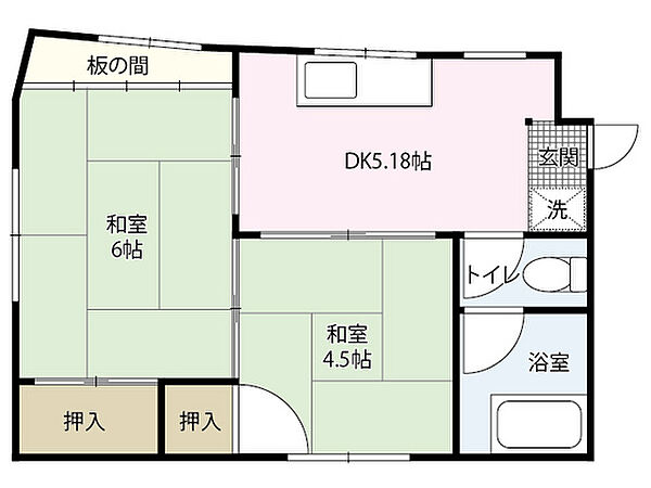 EIGOビル ｜広島県広島市西区三篠町3丁目(賃貸マンション2DK・2階・40.00㎡)の写真 その2