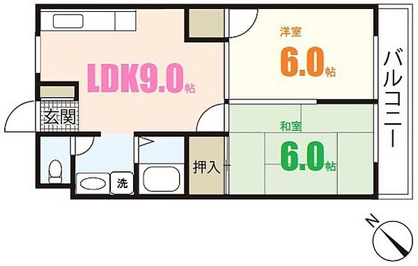 広島県広島市安佐南区長束5丁目(賃貸マンション2LDK・1階・42.93㎡)の写真 その2