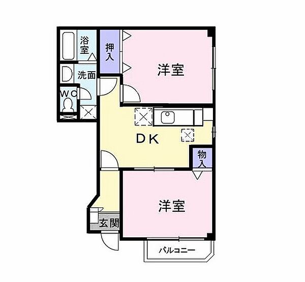 広島県広島市東区戸坂大上3丁目(賃貸アパート2DK・1階・40.61㎡)の写真 その2