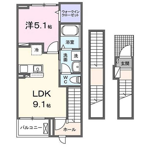 アメニティせせら ｜広島県広島市安佐南区八木1丁目(賃貸アパート1LDK・3階・42.20㎡)の写真 その2