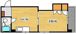 コーポ平和 1DKの間取図画像