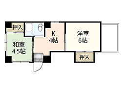 ふじビル 2Kの間取図画像