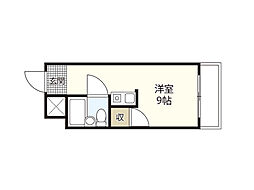 ラフィネ天満 ワンルームの間取図画像
