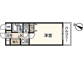 ステューディオせせらぎ  ｜ 広島県広島市安佐南区八木1丁目（賃貸マンション1K・2階・24.30㎡） その2