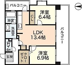 イルフィオーレ  ｜ 広島県広島市安佐南区中筋1丁目（賃貸マンション2LDK・5階・66.29㎡） その2