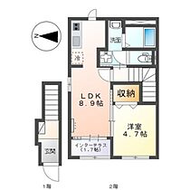 広島県広島市東区戸坂山根1丁目（賃貸アパート1LDK・2階・42.34㎡） その2