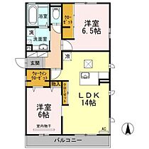 プルーニャ　C棟  ｜ 広島県広島市安佐南区中筋4丁目（賃貸アパート2LDK・1階・64.63㎡） その2