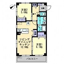 広島県広島市安佐南区相田1丁目（賃貸マンション2LDK・2階・53.12㎡） その2