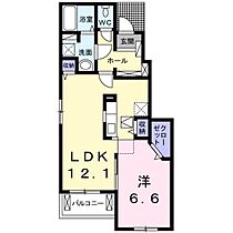 カレントＢ  ｜ 広島県広島市安佐北区亀山1丁目（賃貸アパート1LDK・1階・45.84㎡） その2