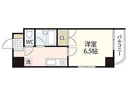 貴船御館 4階1Kの間取り