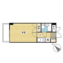 ソシアル高陽 1Kの間取図画像