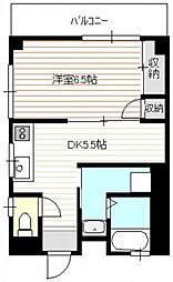 フラーリッシュ舟入南 1DKの間取図画像