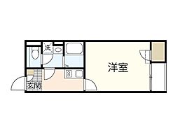 レオネクストアンソレイユ・E 1Kの間取図画像
