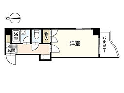 パークリッジMN 5階1Kの間取り
