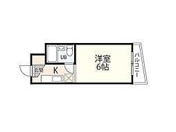 グレース幟町マンション 1Kの間取図画像
