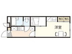 レオパレス国泰寺 13階1Kの間取り