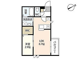 REGALEST そらきら 3階1LDKの間取り