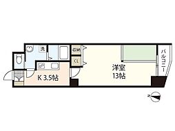 グランドルチェ国泰寺 3階1Kの間取り