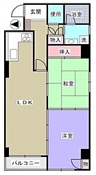 ベルソーレ松本 2LDKの間取図画像