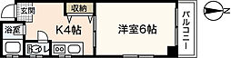 竹本ビル 1DKの間取図画像