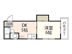 NYビル 1DKの間取図画像
