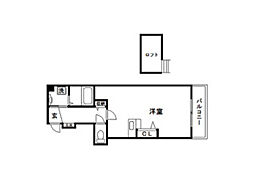 K・Y BLD. 3階ワンルームの間取り