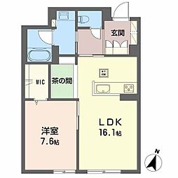 Balloonflower South 1LDKの間取図画像